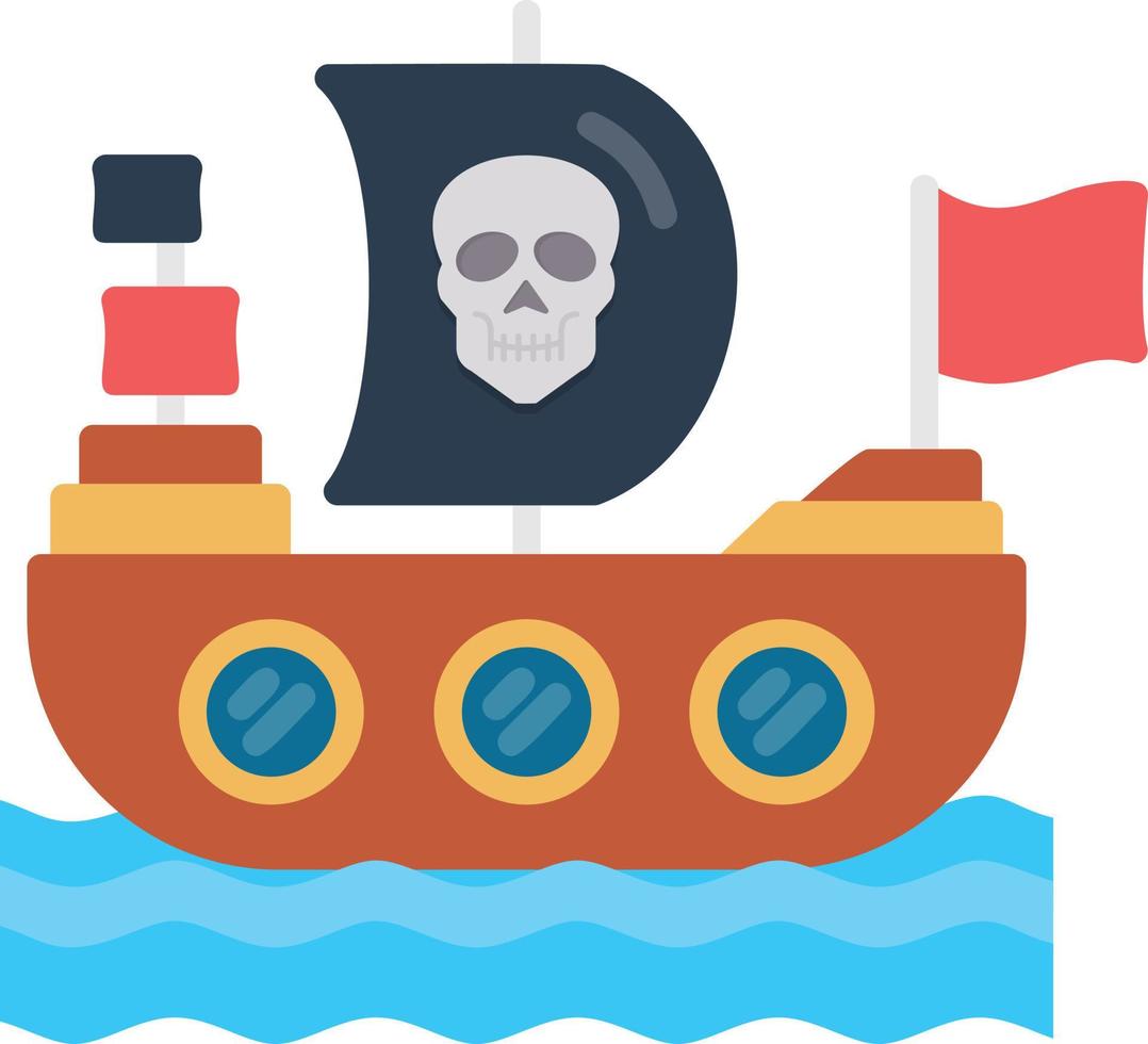 Piratenschiff kreatives Icon-Design vektor