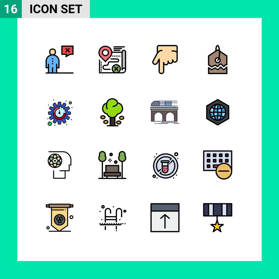 Aktienvektor-Icon-Pack mit 16 Zeilenzeichen und Symbolen für SEO-Tag in unmittelbarer Nähe editierbare kreative Vektordesign-Elemente vektor