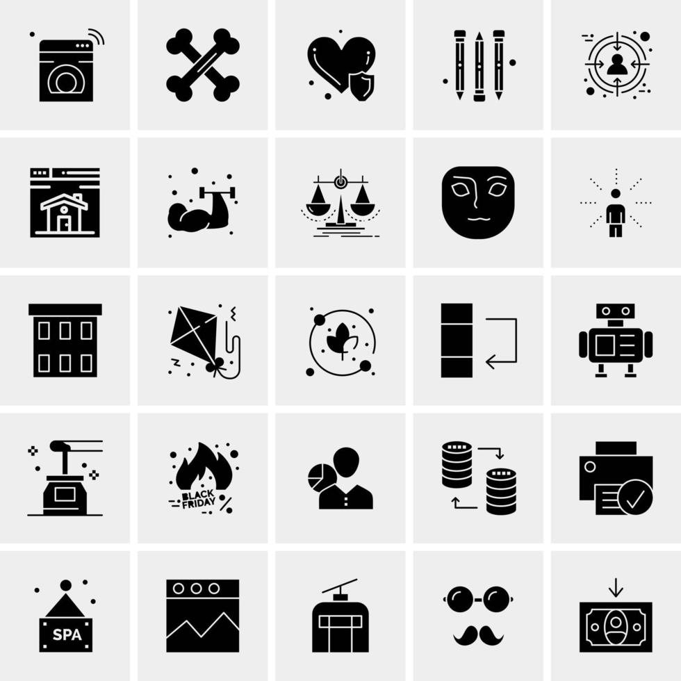 25 universelle Business-Icons Vektor kreative Icon-Illustration zur Verwendung in Web- und Mobilprojekten