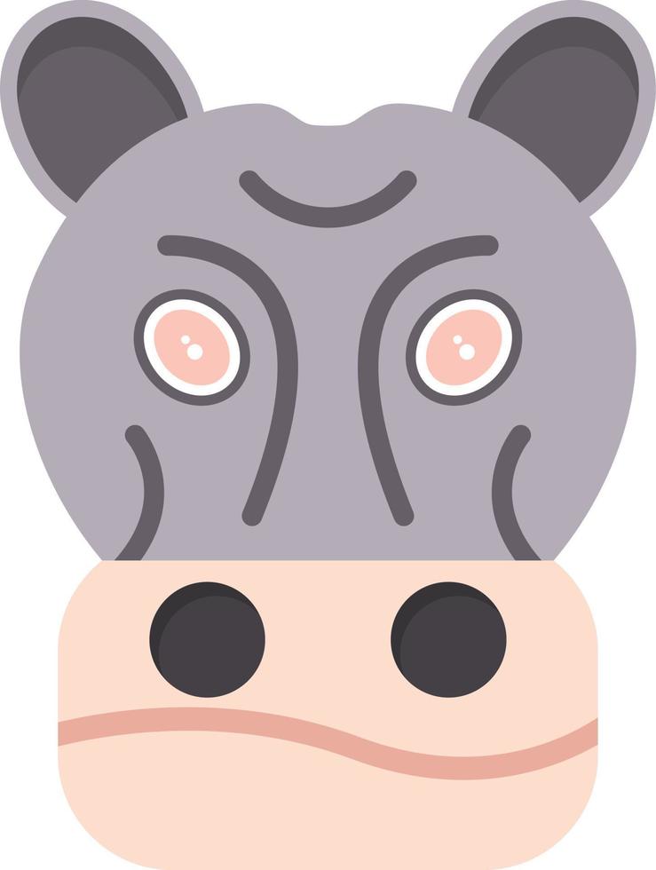 Hippopotamus kreatives Icon-Design vektor