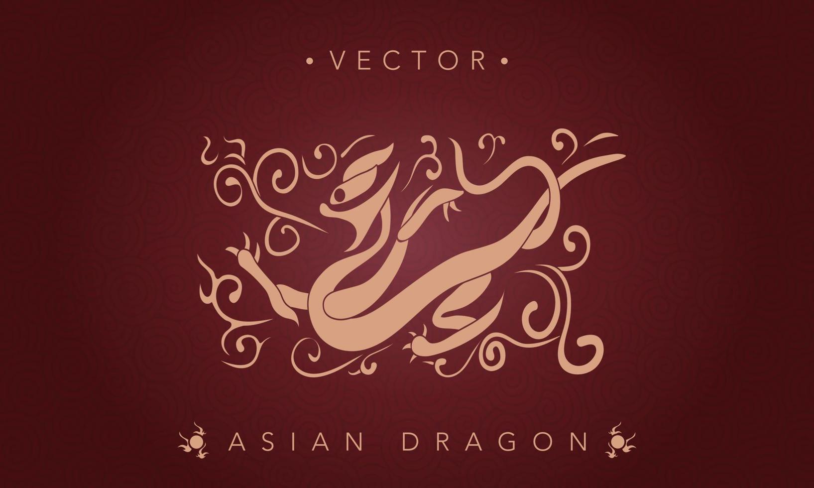 asiatischer Drache chinesisches Drachentotemmuster vektor