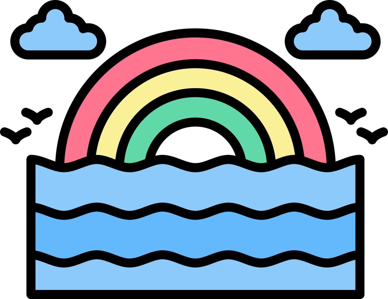 Regenbogen kreatives Icon-Design vektor