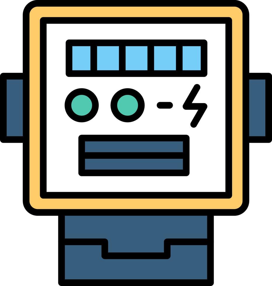 elektrisk meter kreativ ikon design vektor