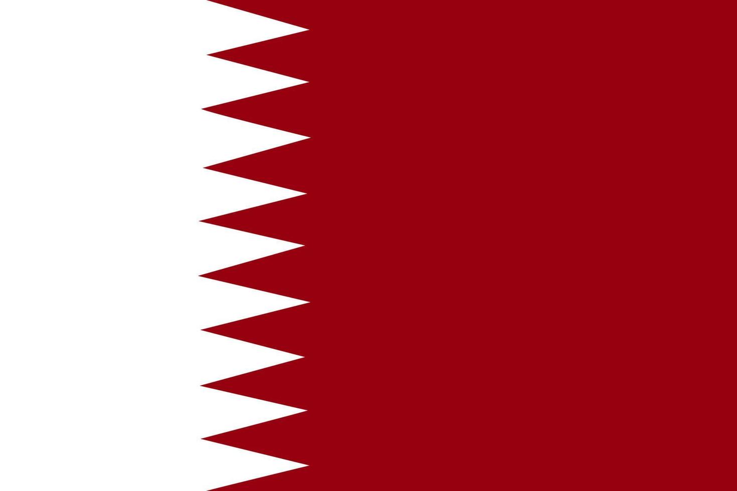 die Nationalflagge von Katar. vektor