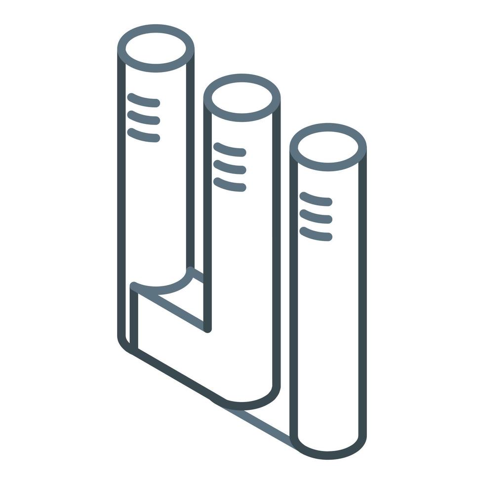 isometrischer vektor des visuellen rohrsymbols. Erinnerungswahrnehmung