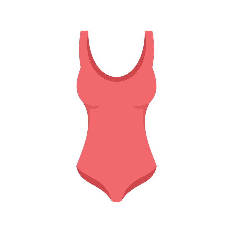 Mädchen Badeanzug Symbol flach isoliert Vektor