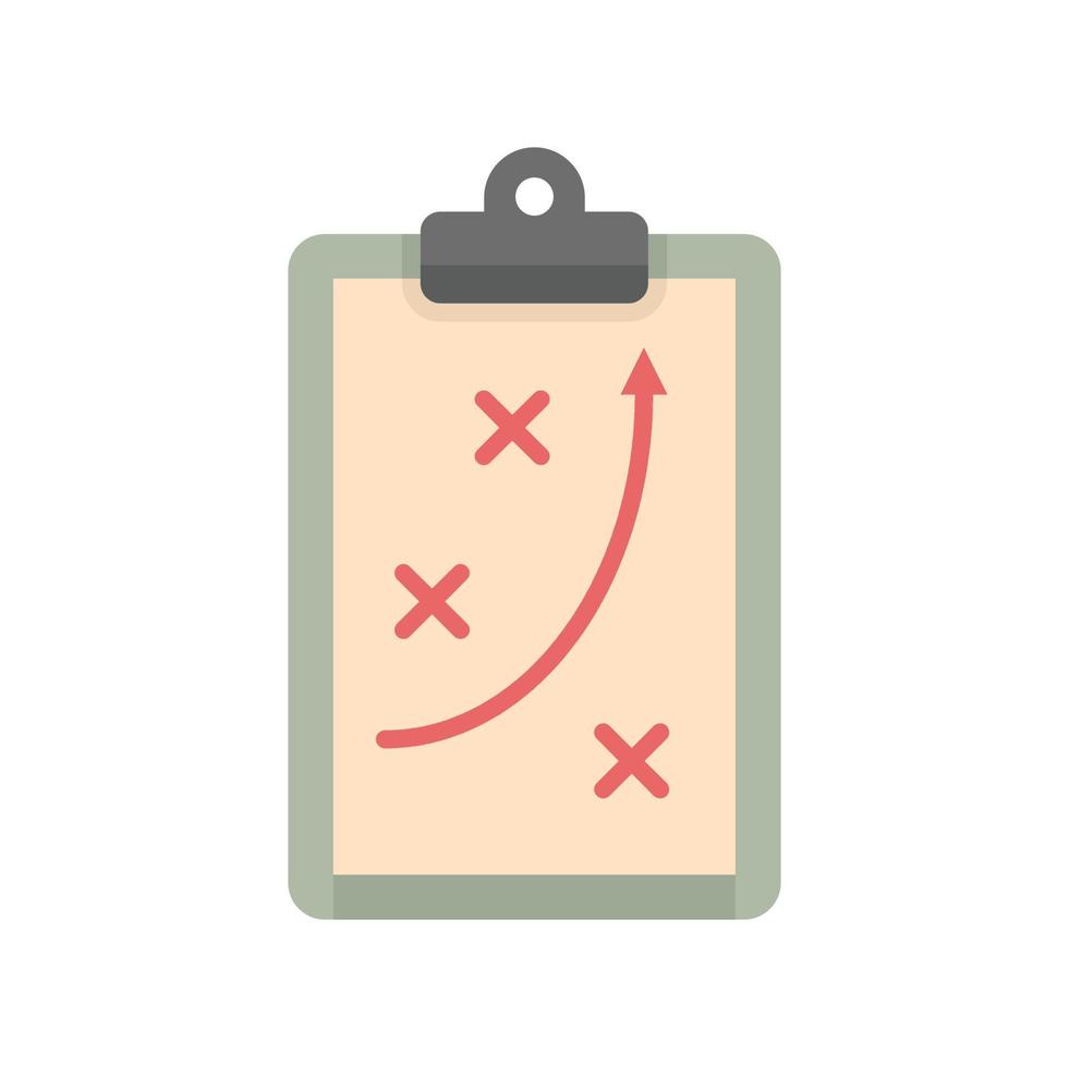 taktisches Klemmbrett-Symbol flacher isolierter Vektor