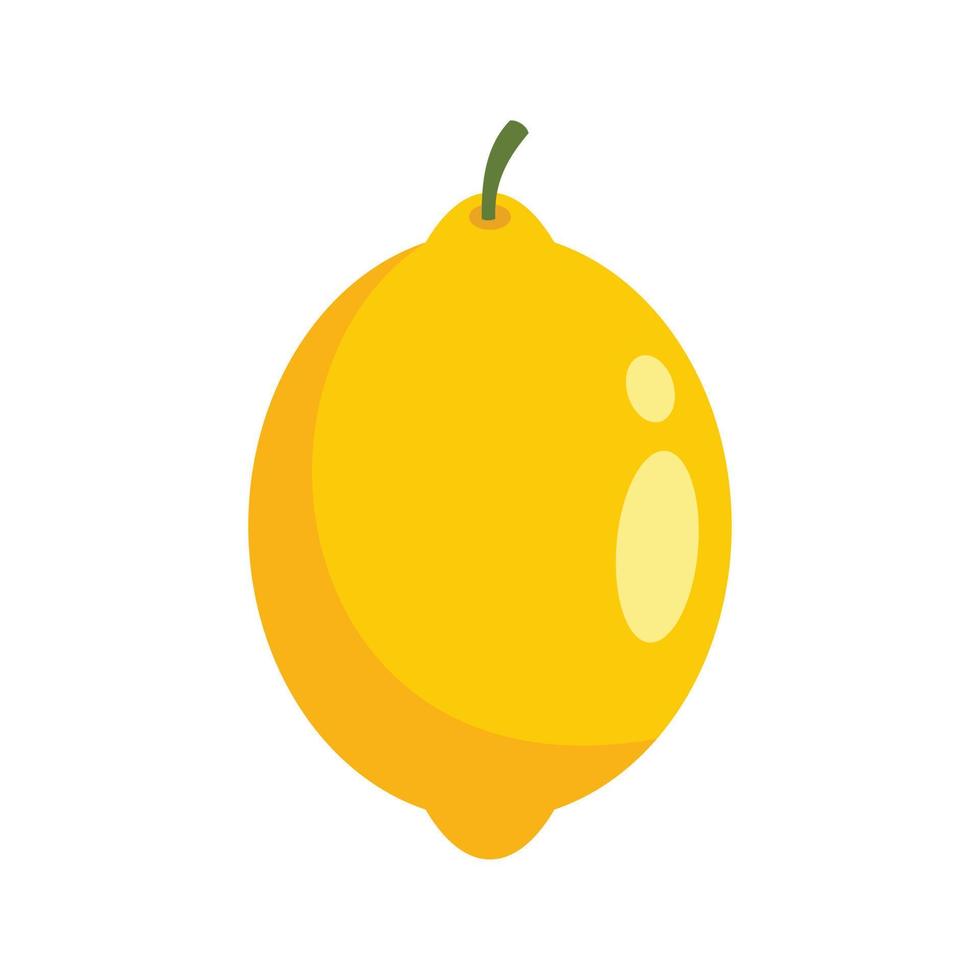 gul citron- ikon platt isolerat vektor