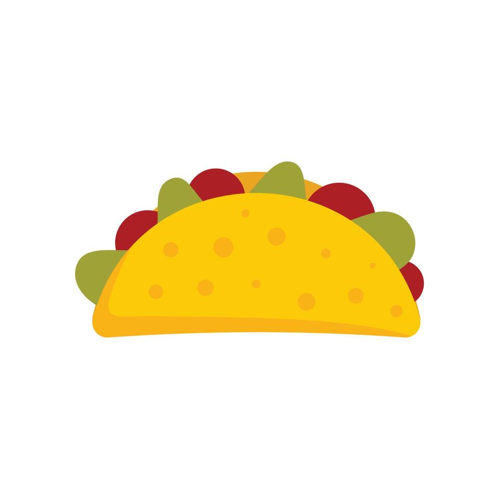 mexikanische tacos symbol flacher isolierter vektor