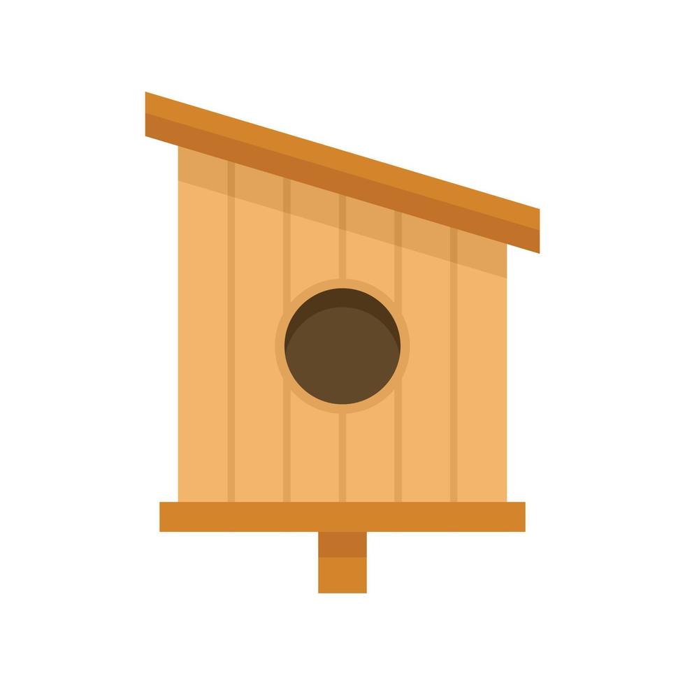 parkera fågel hus ikon platt isolerat vektor