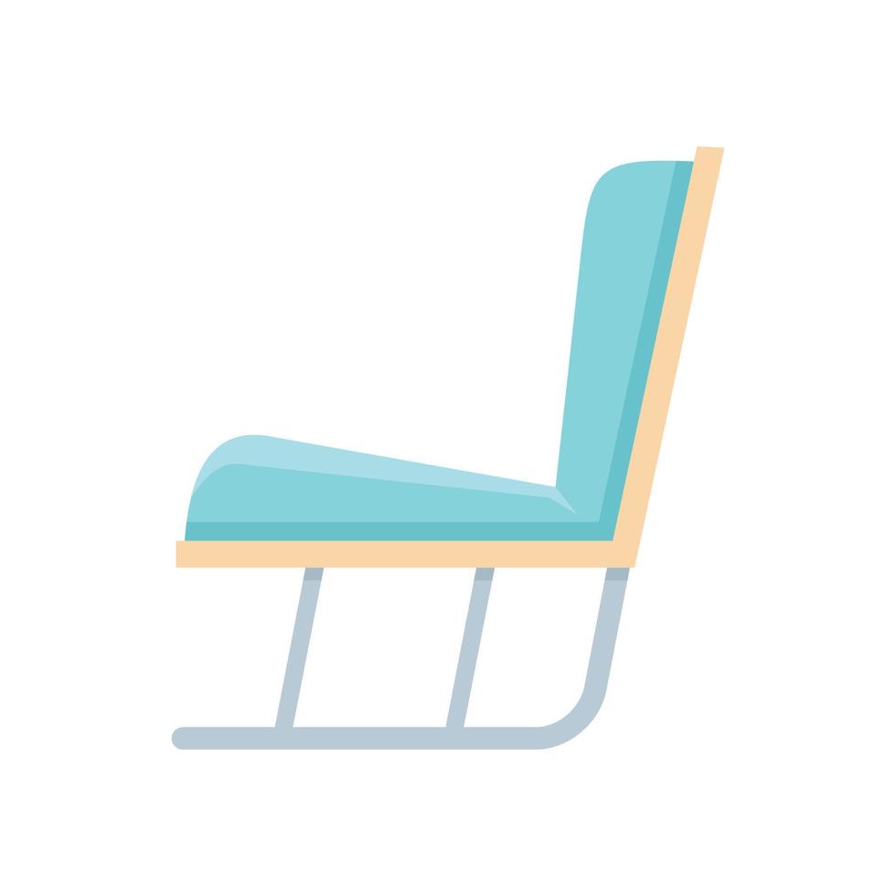 trädgård mjuk gungande stol ikon platt isolerat vektor