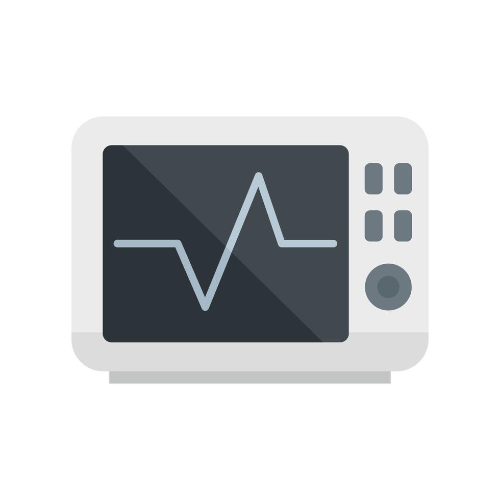 Herzfrequenz-Monitor-Symbol flach isolierter Vektor