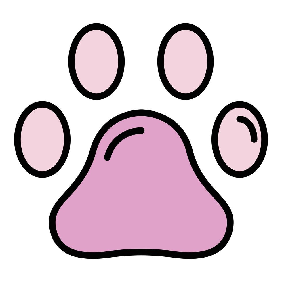 sällskapsdjur Tass ikon Färg översikt vektor