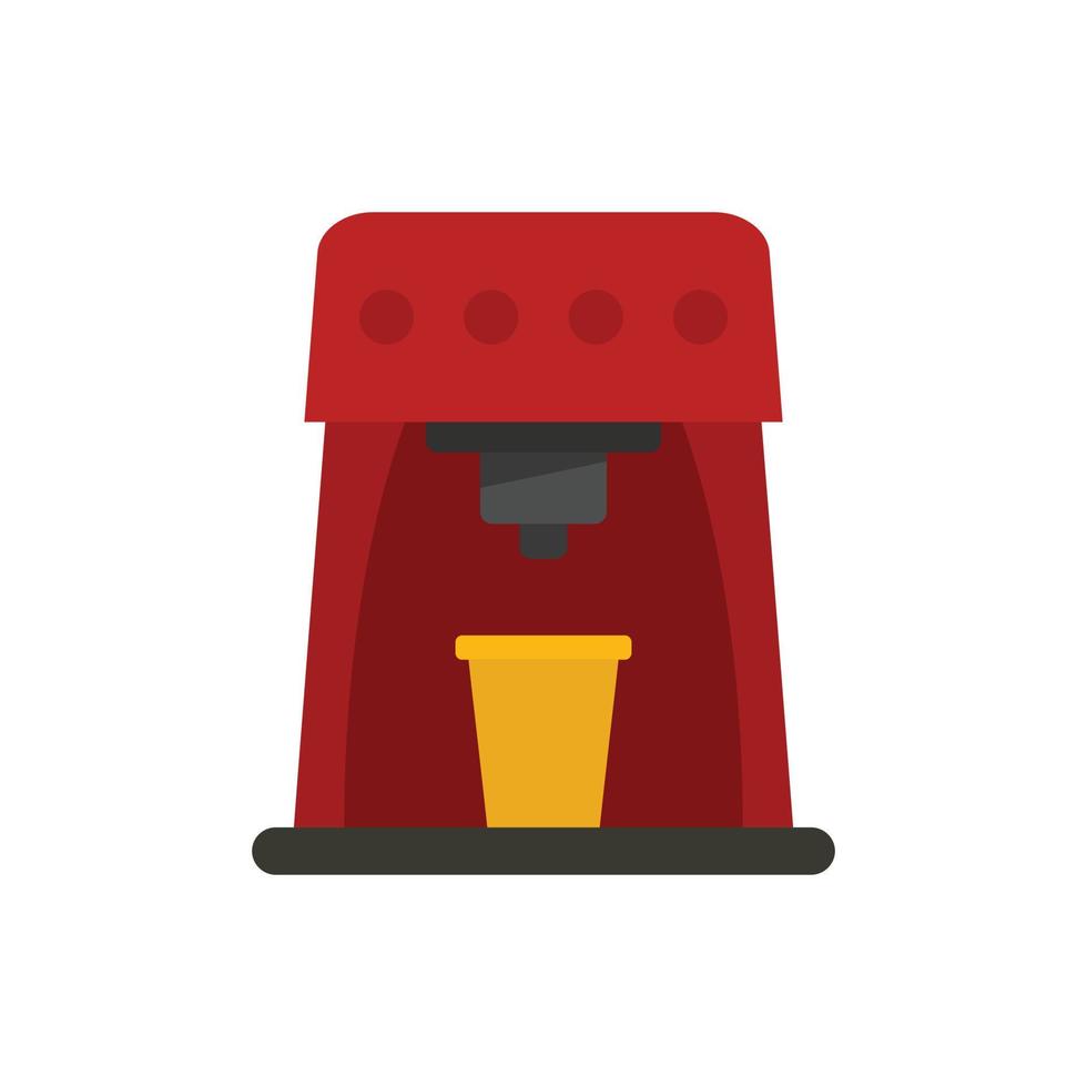 värme kaffe maskin ikon platt isolerat vektor