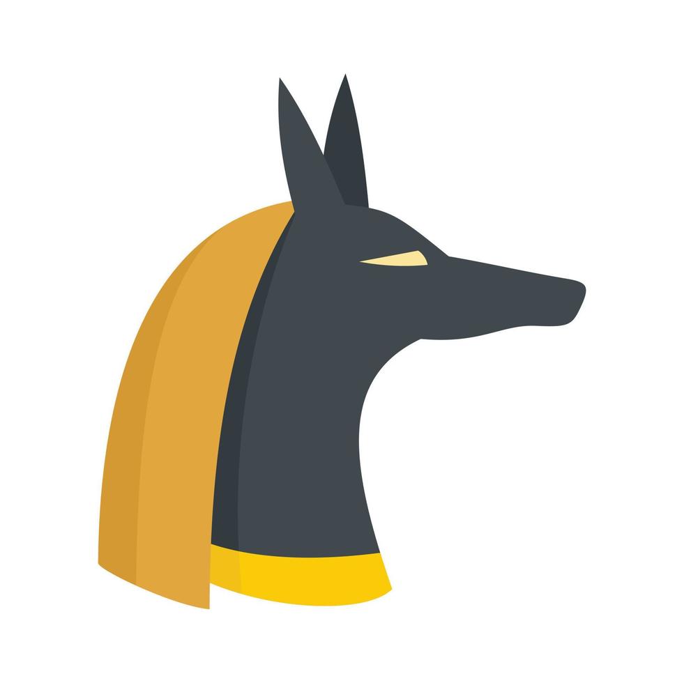 ägypten hundekopf symbol flach isoliert vektor