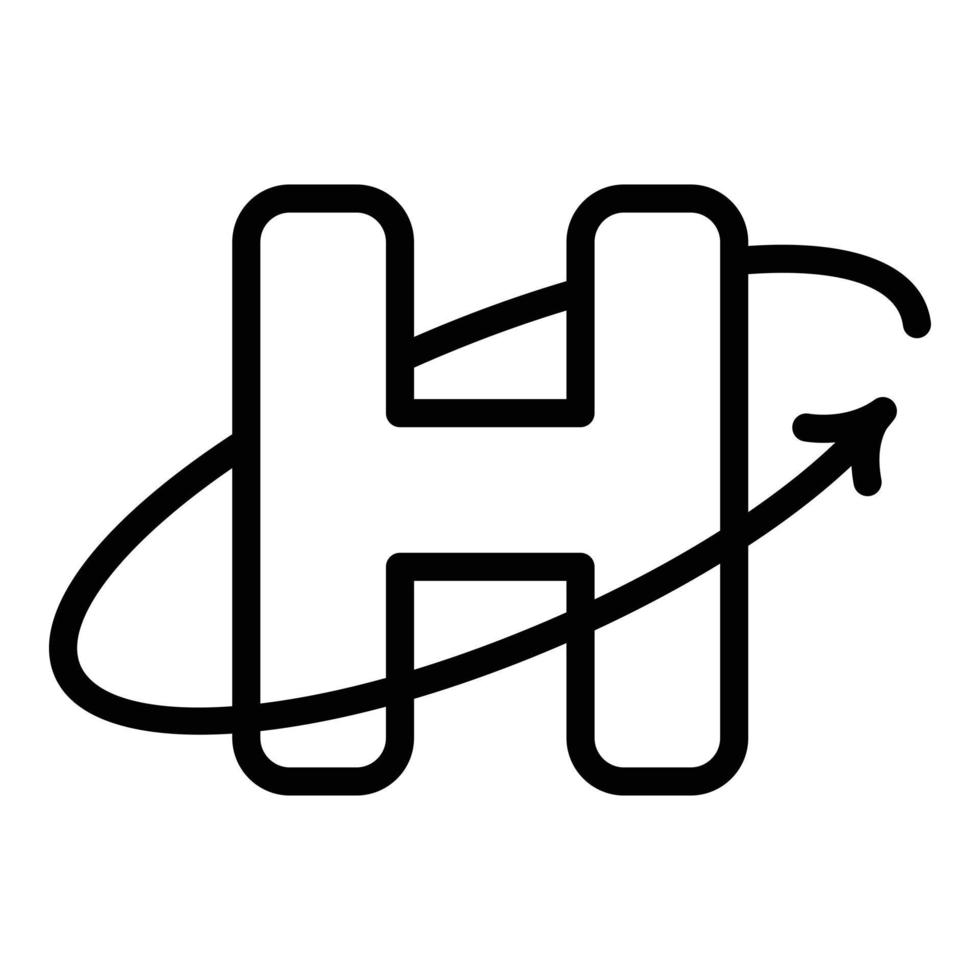 sjukhus logotyp ikon översikt vektor. medicinsk apotek vektor