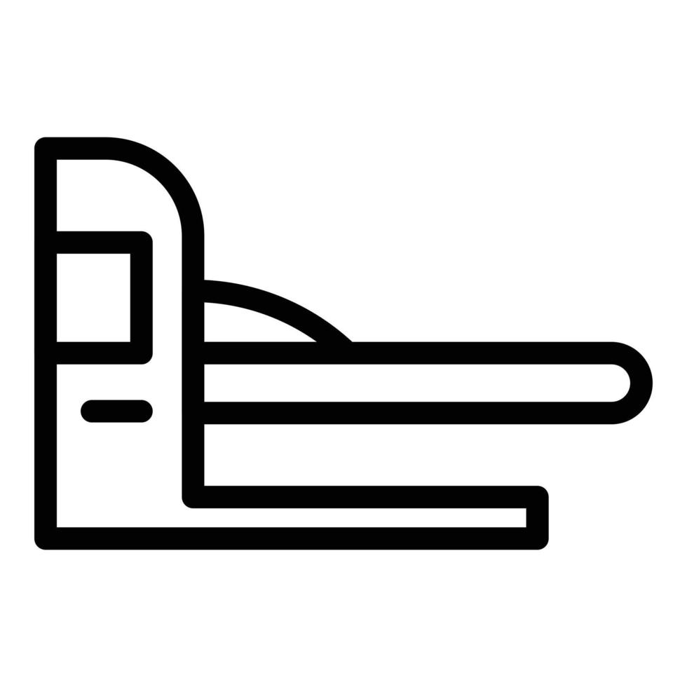 MRT-Scanner-Symbol-Umrissvektor. Magnetresonanz vektor