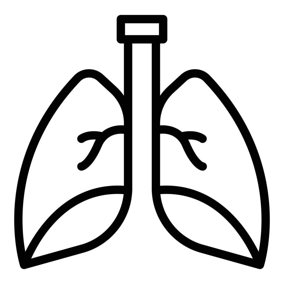 Kid Lunge Symbol Umrissvektor. Röntgen Krebs vektor
