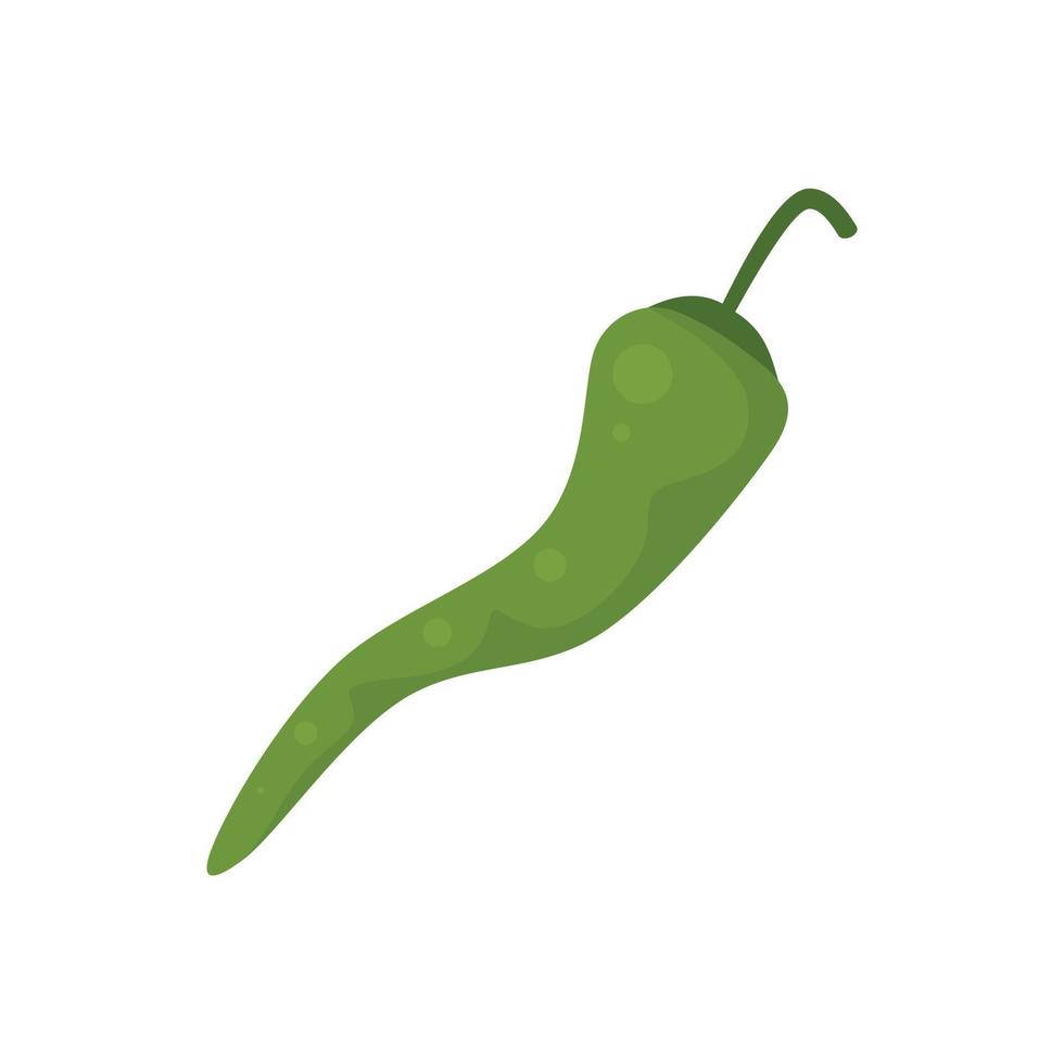 Chili-Symbol flacher isolierter Vektor