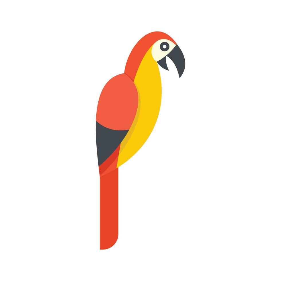 papegoja ikon platt isolerat vektor