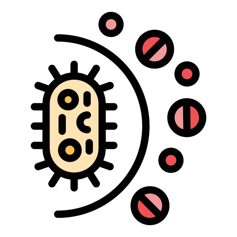 Farbe des Umrissvektors für das Symbol für antivirale Medikamente vektor