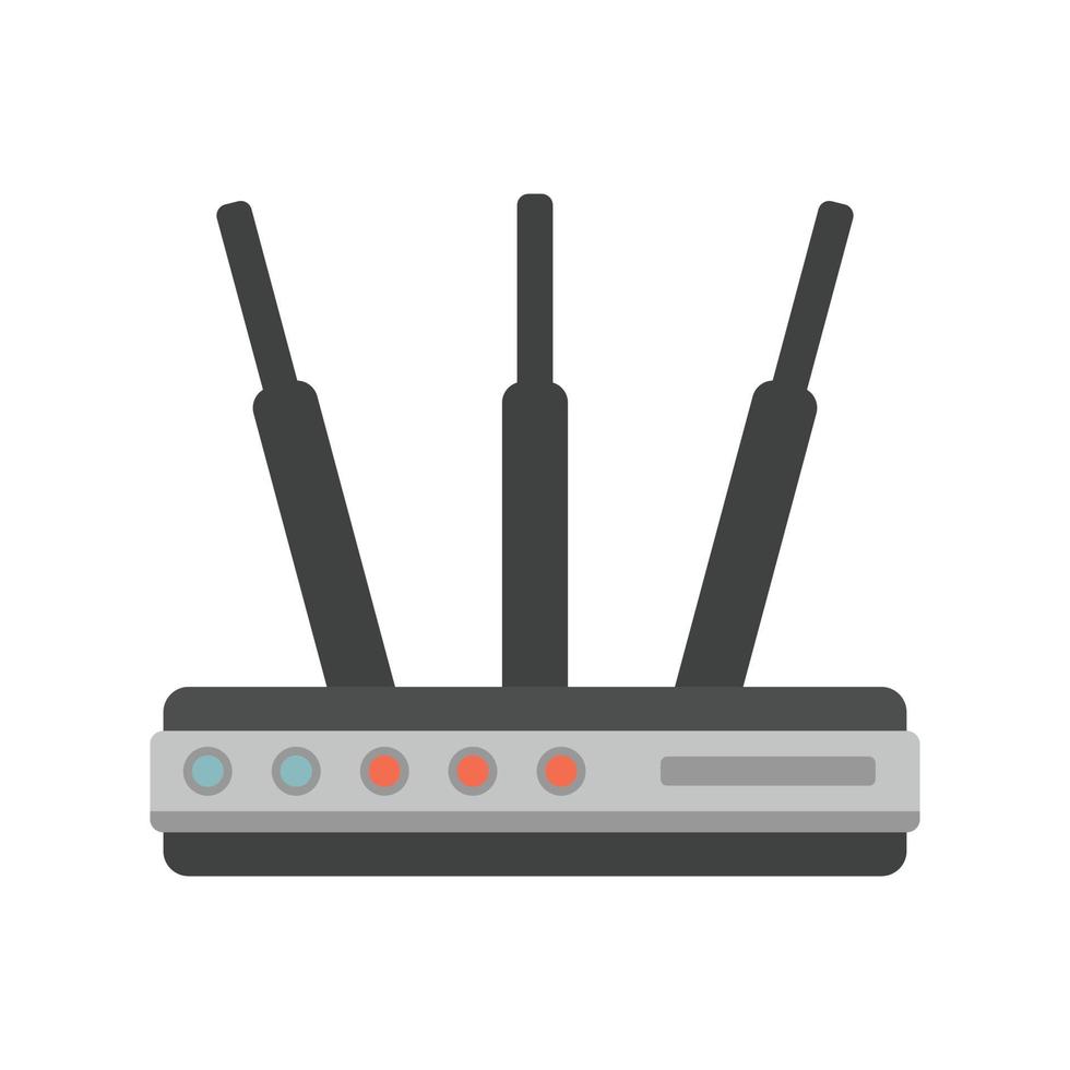 Router-Hub-Symbol flacher isolierter Vektor