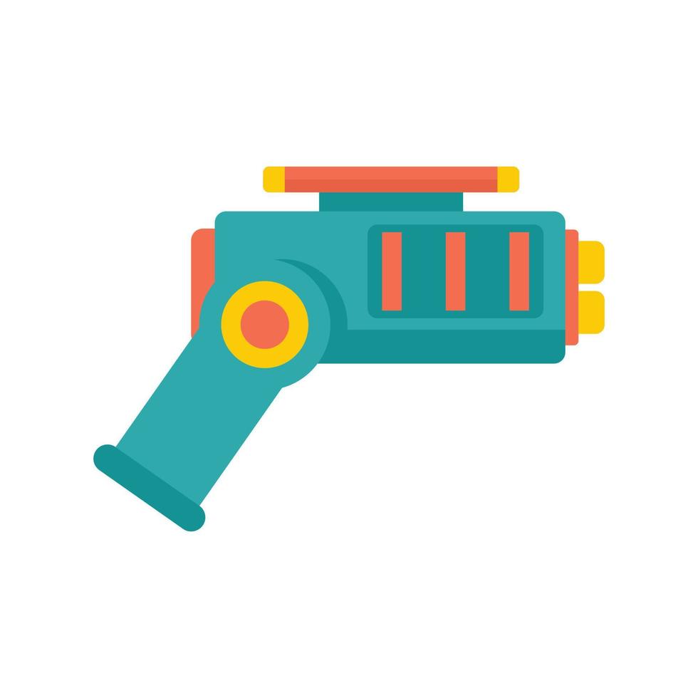 Phaser-Blaster-Symbol flach isolierter Vektor