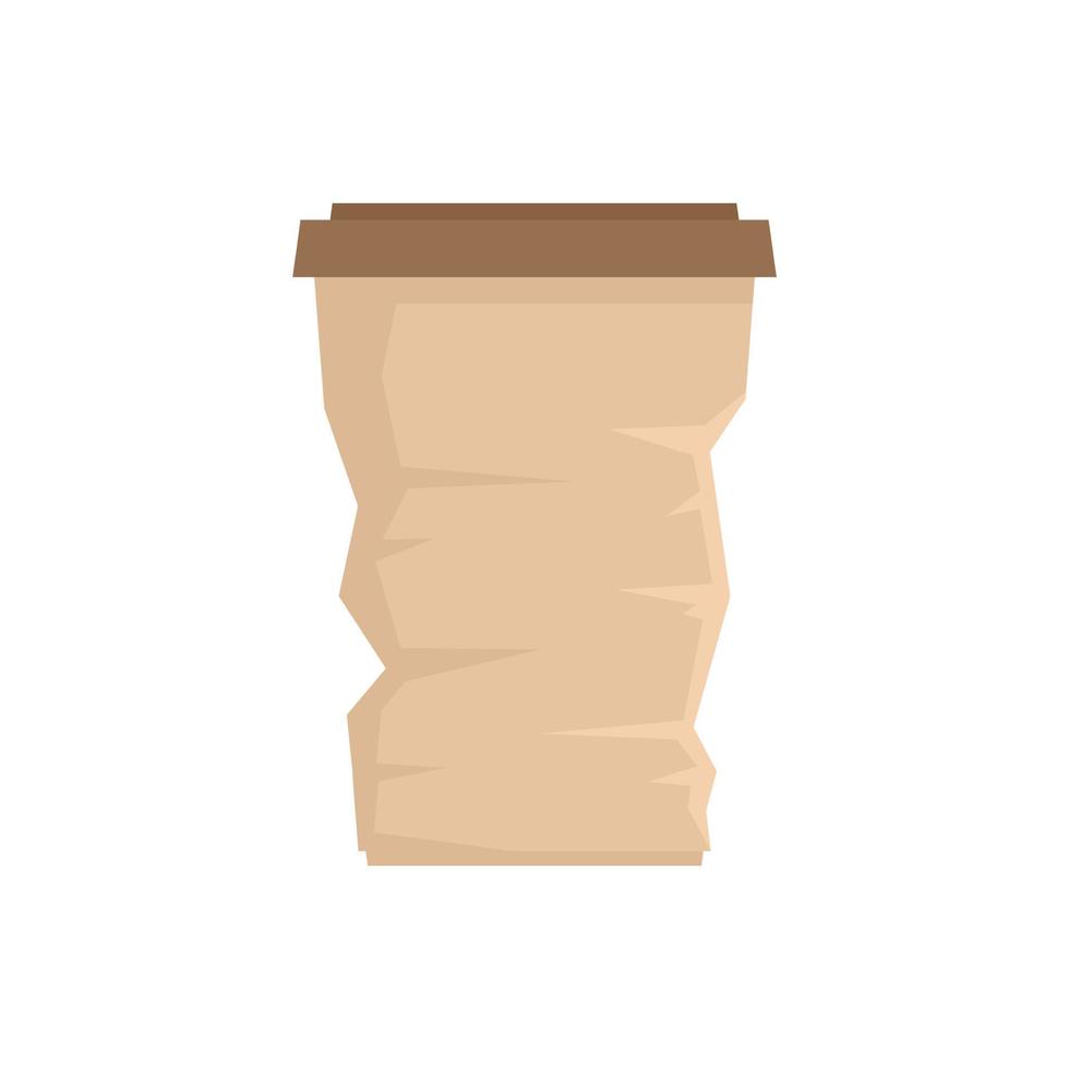 Begagnade kaffe kopp ikon platt isolerat vektor