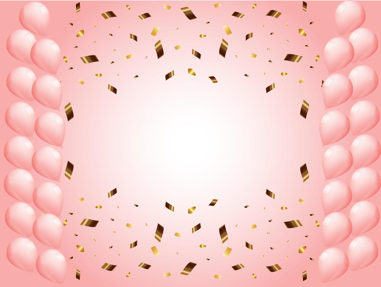 bebis dusch inbjudan med helium ballonger rosa vektor