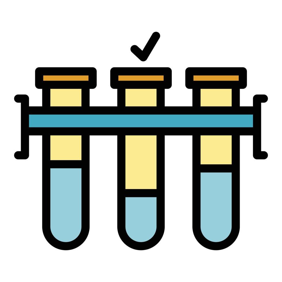 testa rör stå ikon Färg översikt vektor