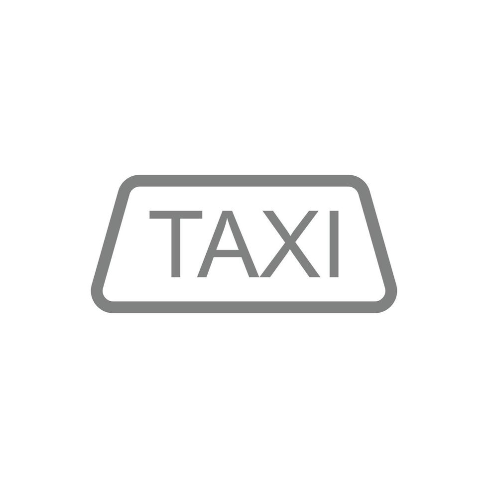 eps10 grå vektor taxi abstrakt konst ikon med text isolerat på vit bakgrund. transport symbol i en enkel platt trendig modern stil för din hemsida design, logotyp, och mobil app