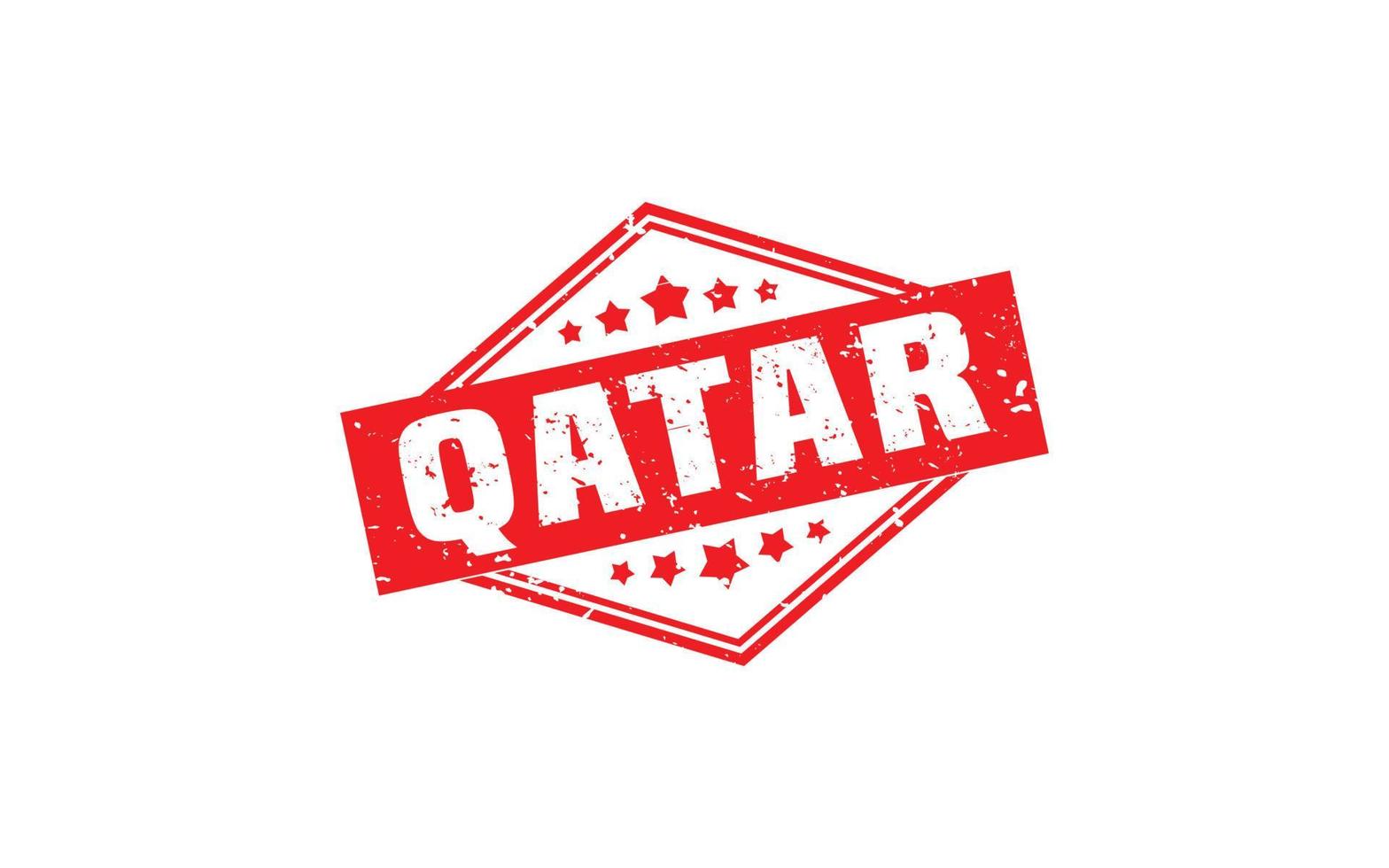 qatar stämpel sudd med grunge stil på vit bakgrund vektor