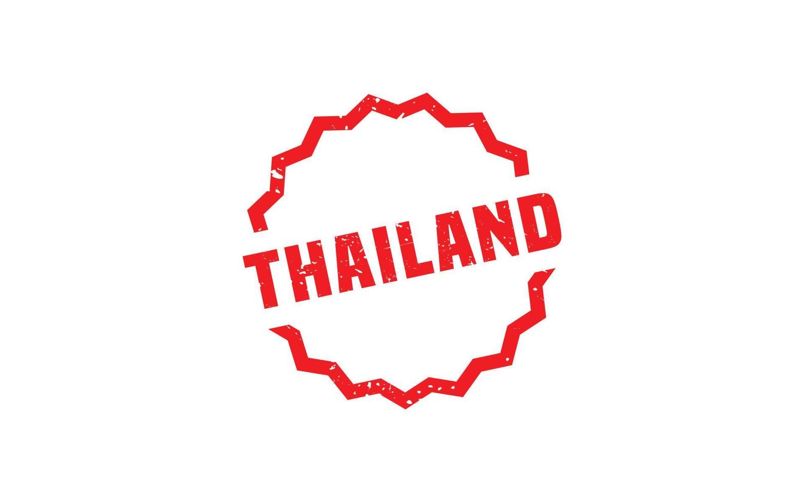 Thailand-Stempel mit Grunge-Stil auf weißem Hintergrund vektor