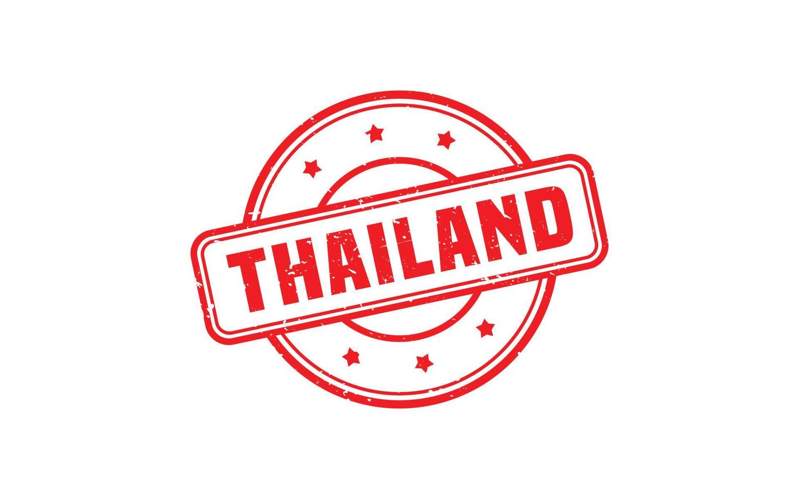 Thailand-Stempel mit Grunge-Stil auf weißem Hintergrund vektor
