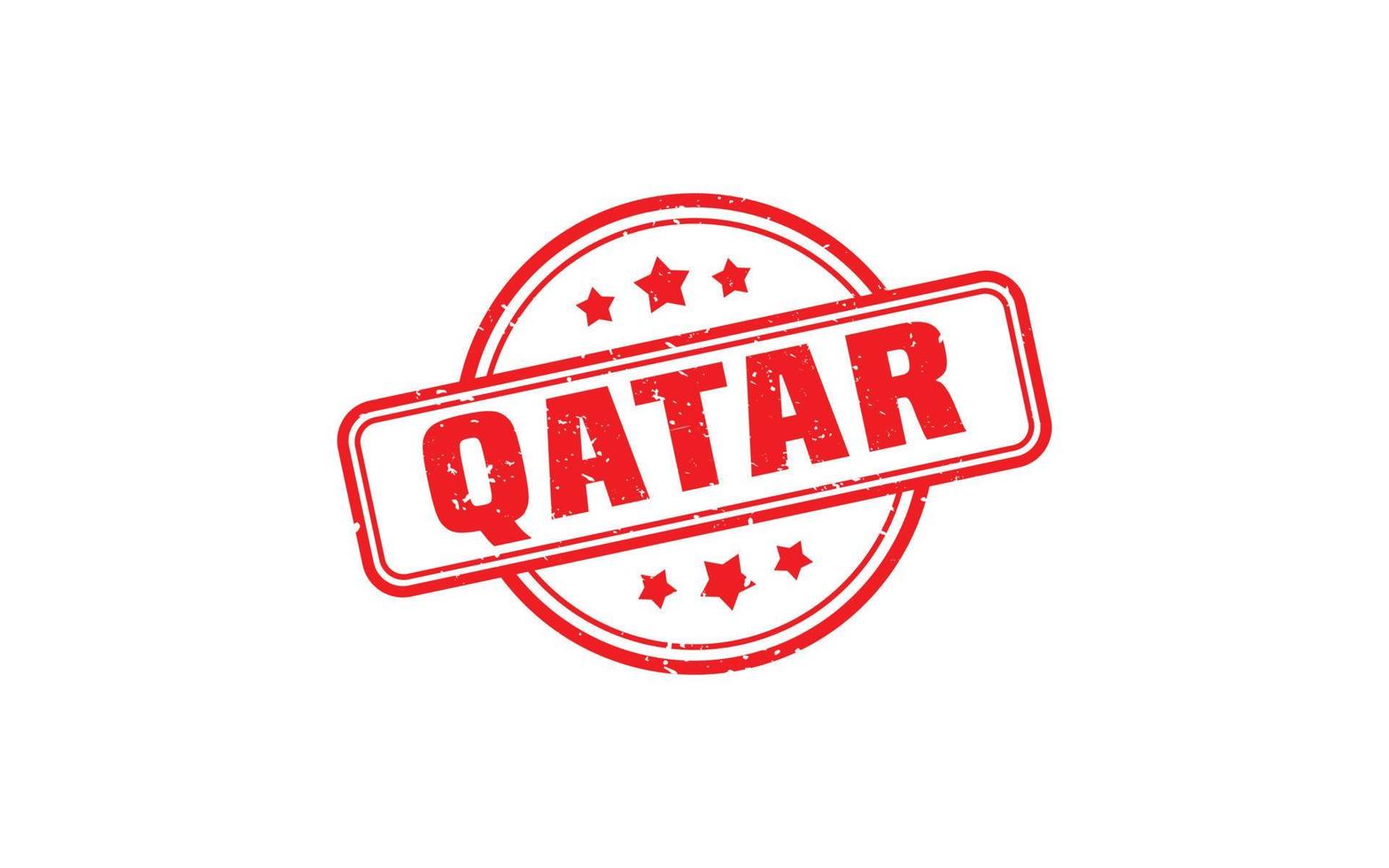 qatar stämpel sudd med grunge stil på vit bakgrund vektor