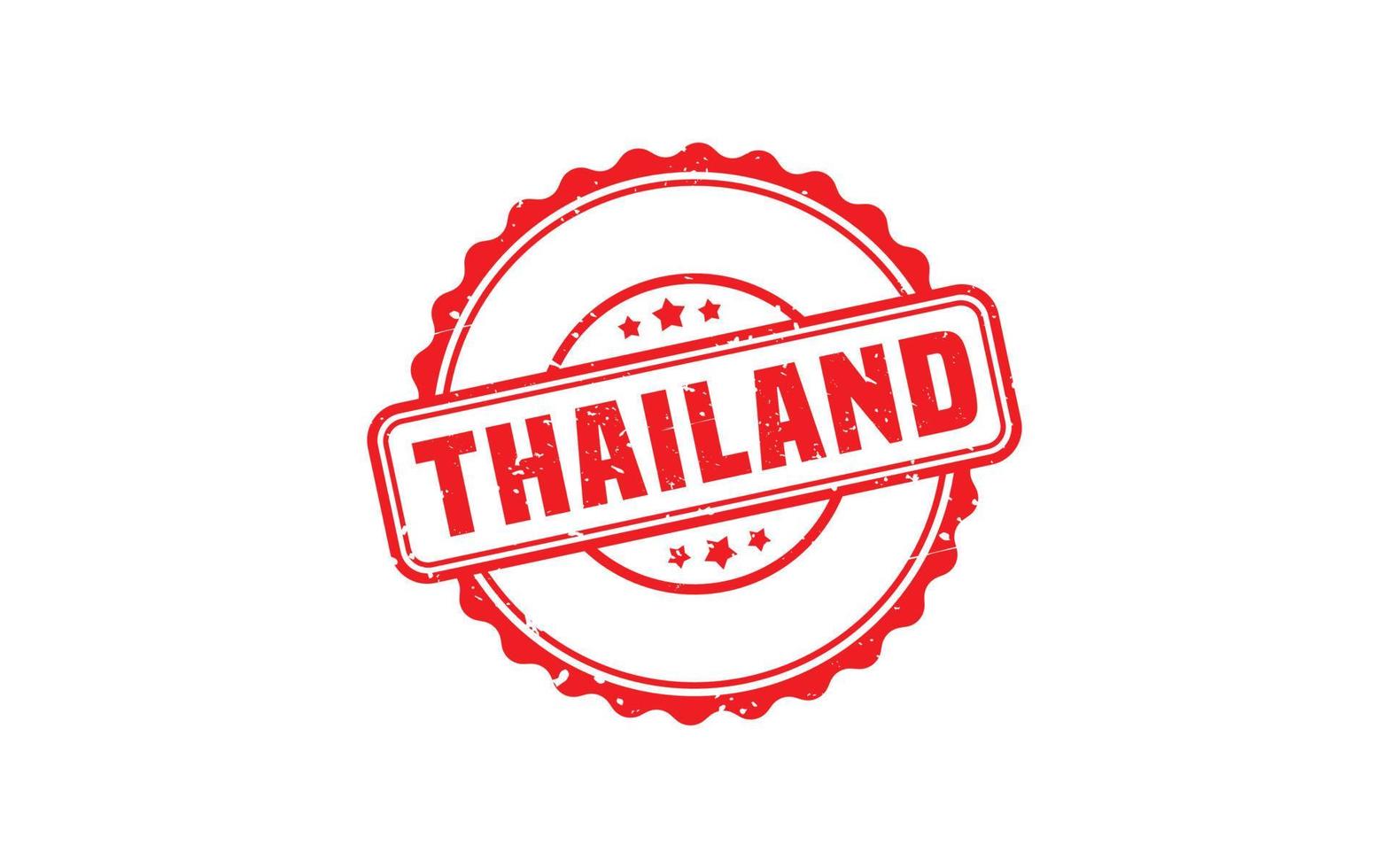 Thailand-Stempel mit Grunge-Stil auf weißem Hintergrund vektor