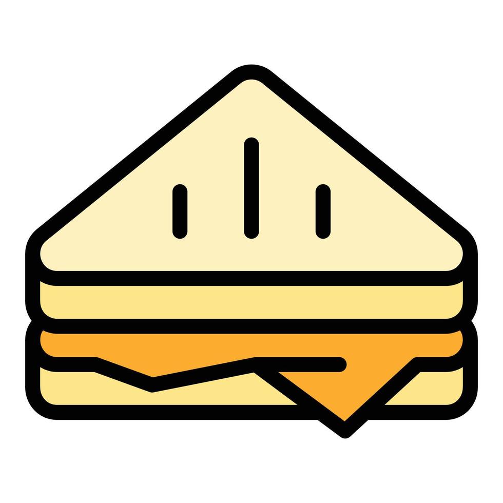 smörgås ikon Färg översikt vektor
