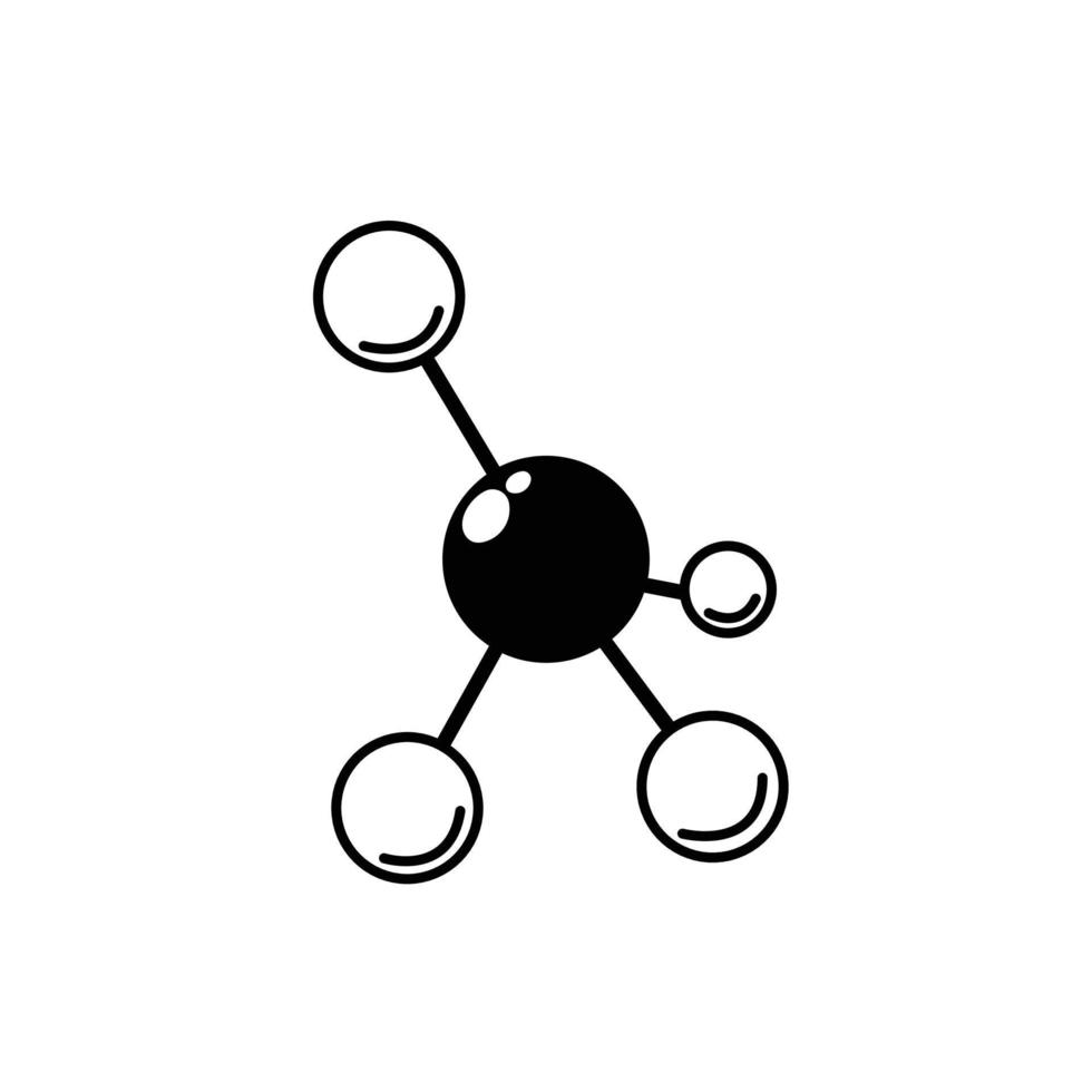 logotyp och symbol av atom molekyl vetenskap vektor