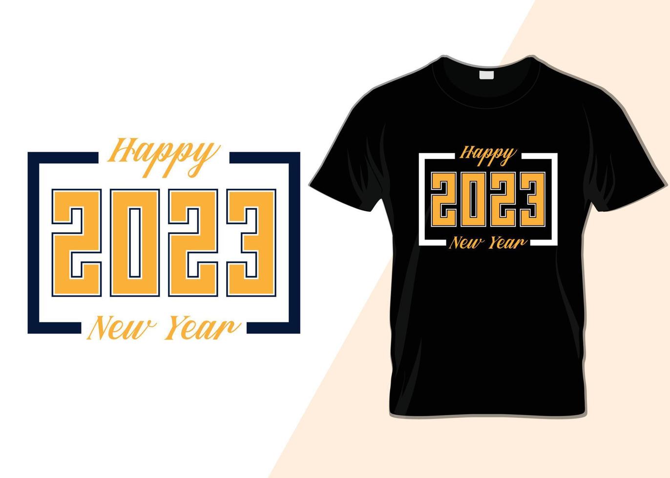 frohes neues jahr 2023 typografie t-shirt design vektor