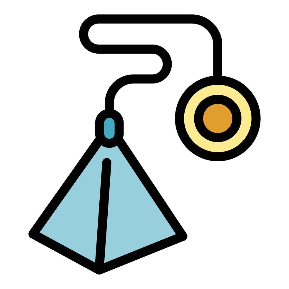 Teebeutel Pyramide Symbol Farbe Umriss Vektor