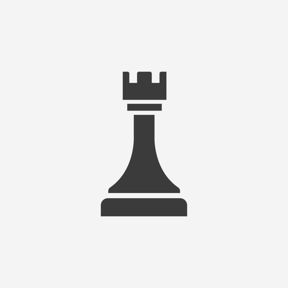 Schach-Icon-Vektor. spiel, könig, sport, strategie symbol vektor isoliert symbol zeichen