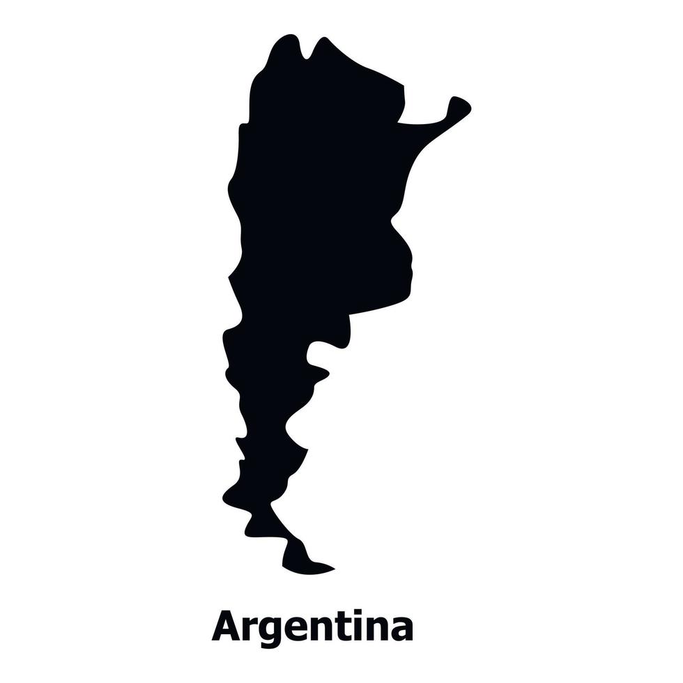 argentina Karta ikon, enkel stil vektor