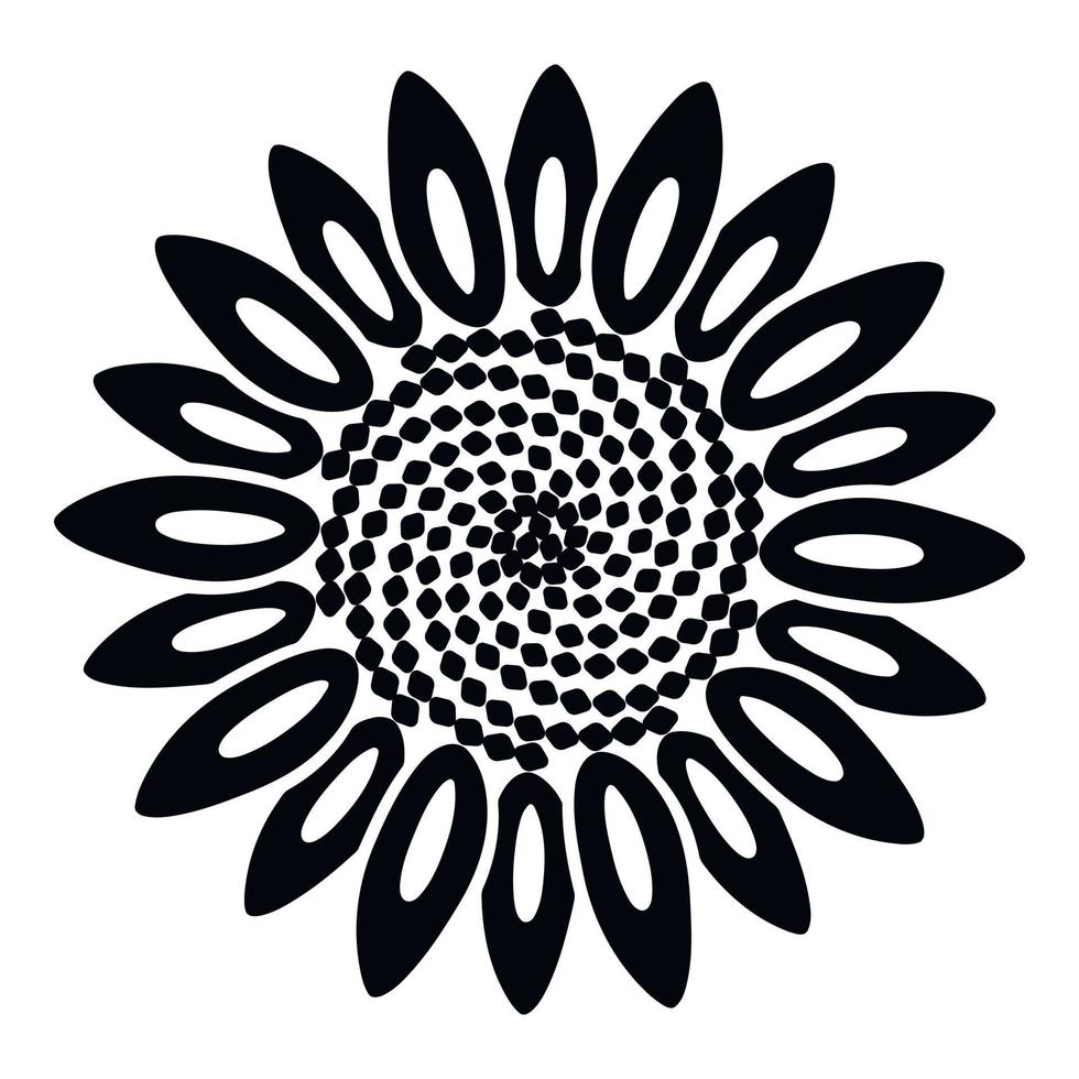 Spiralblumensymbol, einfacher Stil vektor