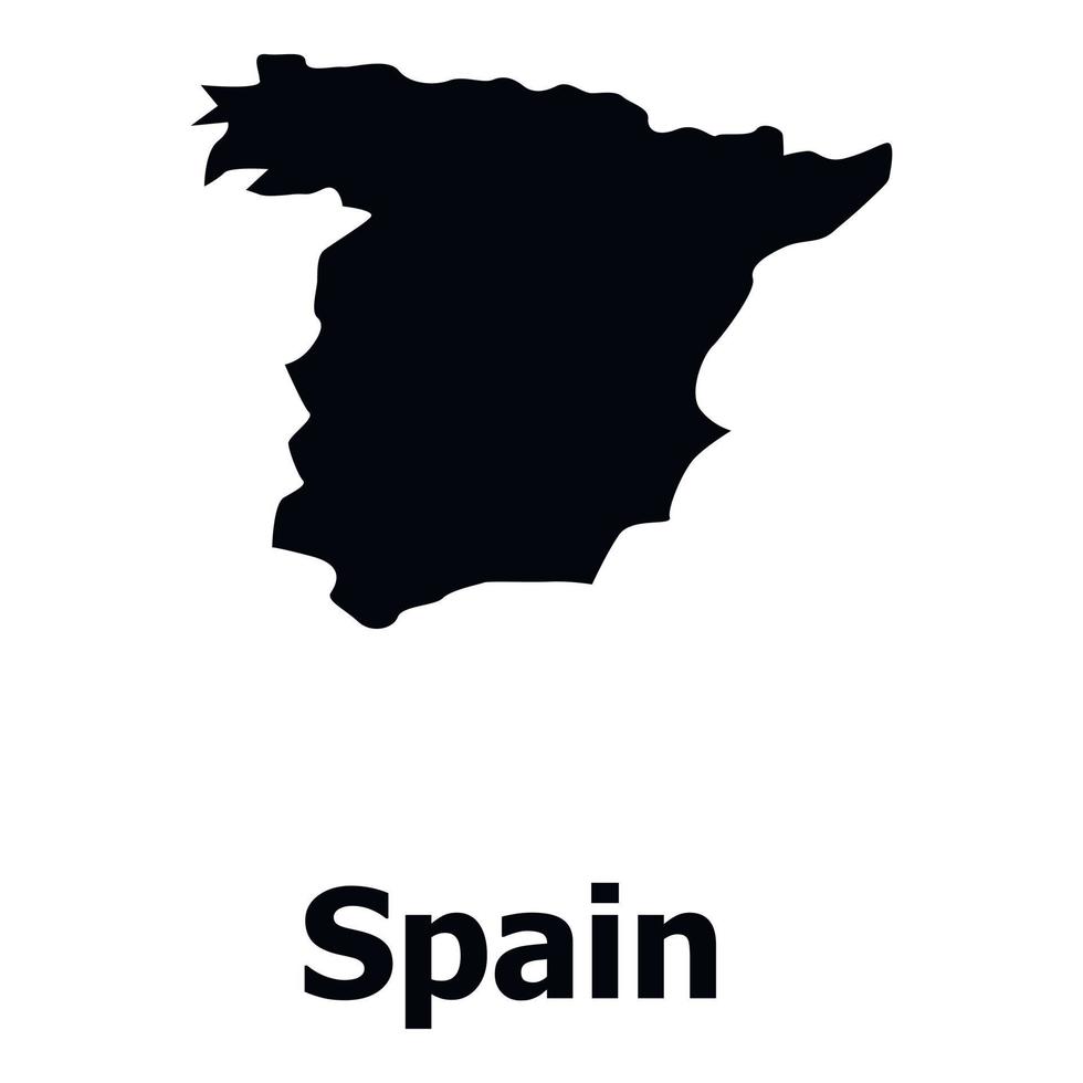 Spanien Karta ikon, enkel stil vektor