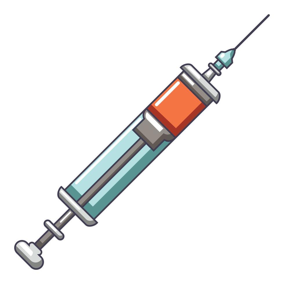 Medizin-Spritze-Symbol, Cartoon-Stil vektor