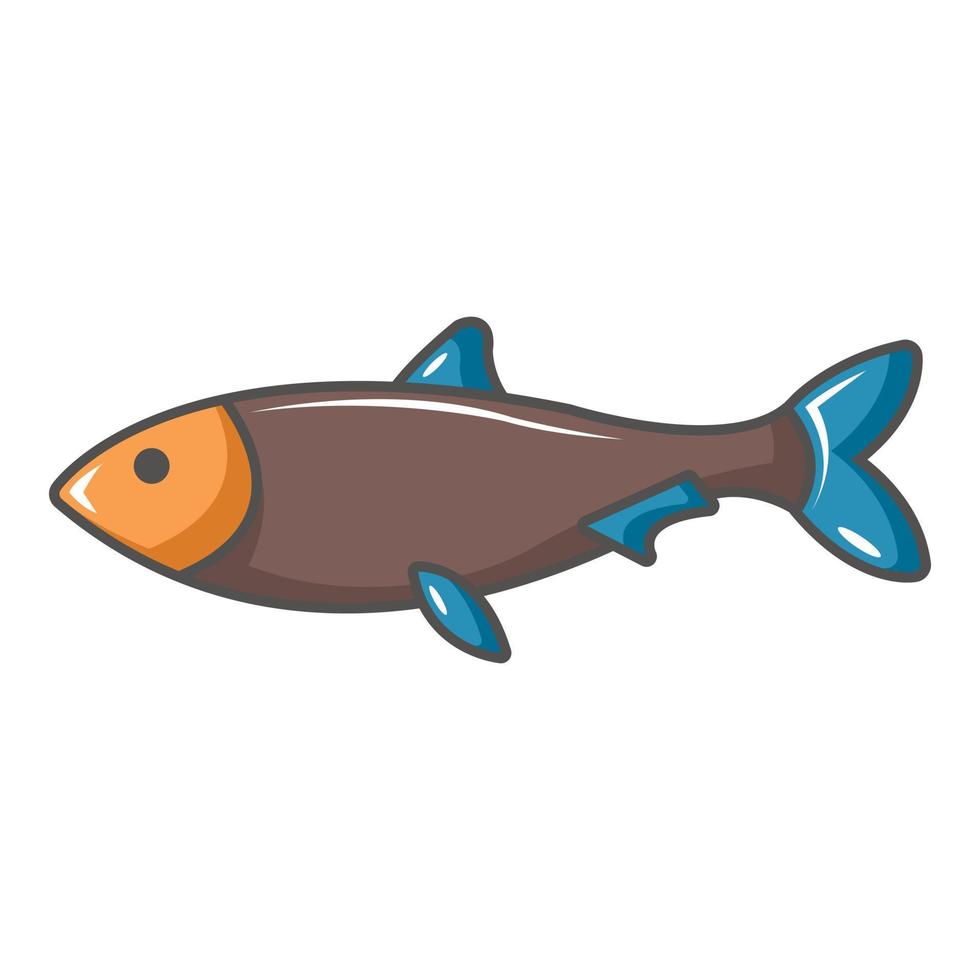 nordic fisk ikon, tecknad serie stil vektor