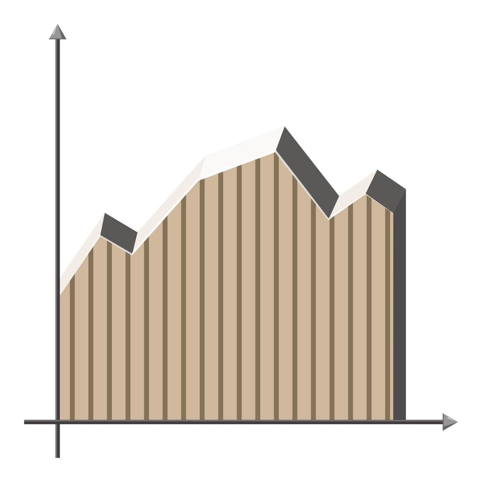 graues Geschäftsdiagramm-Symbol, Cartoon-Stil vektor