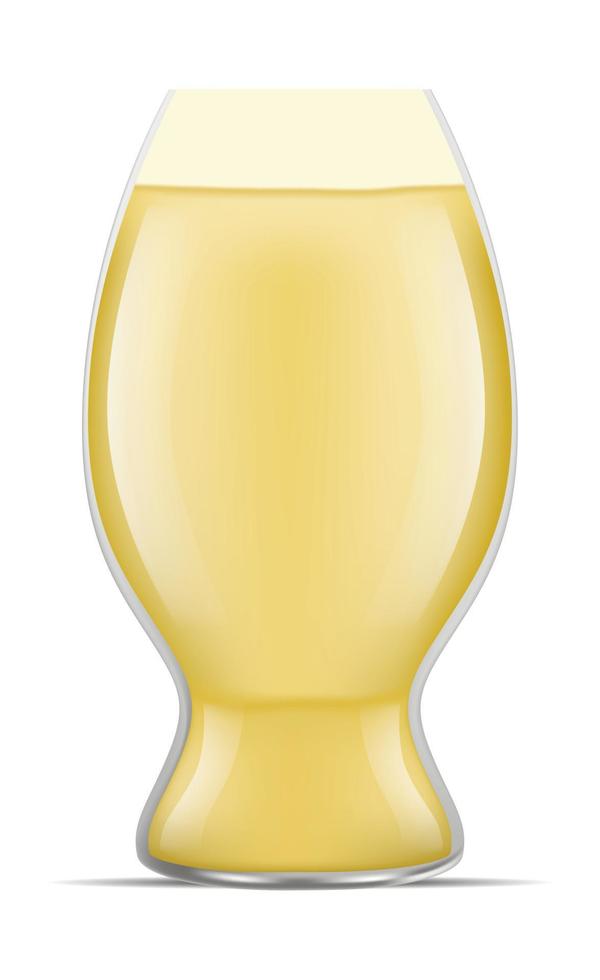 frisches glas bierikone, realistischer stil vektor