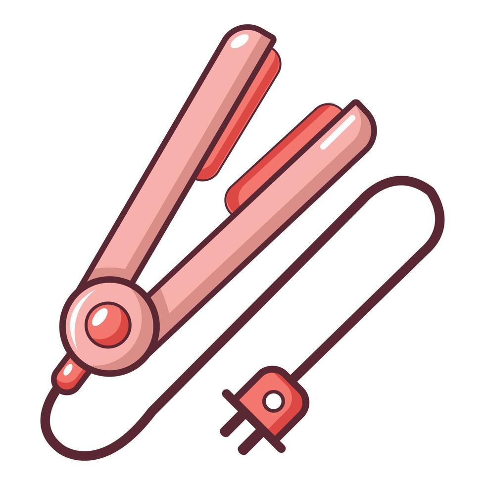 Haarglätter-Symbol, Cartoon-Stil vektor