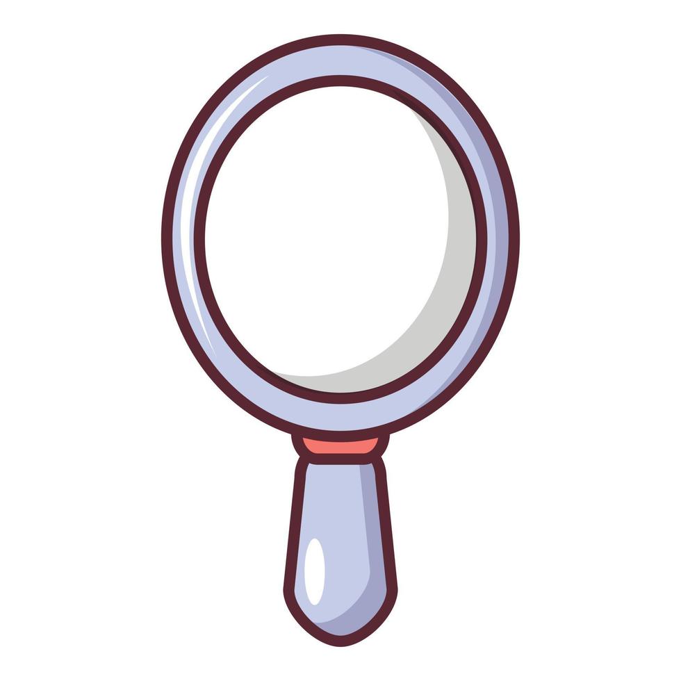ovales Spiegelsymbol, Cartoon-Stil vektor